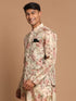 Men's Beige Printed Jacket